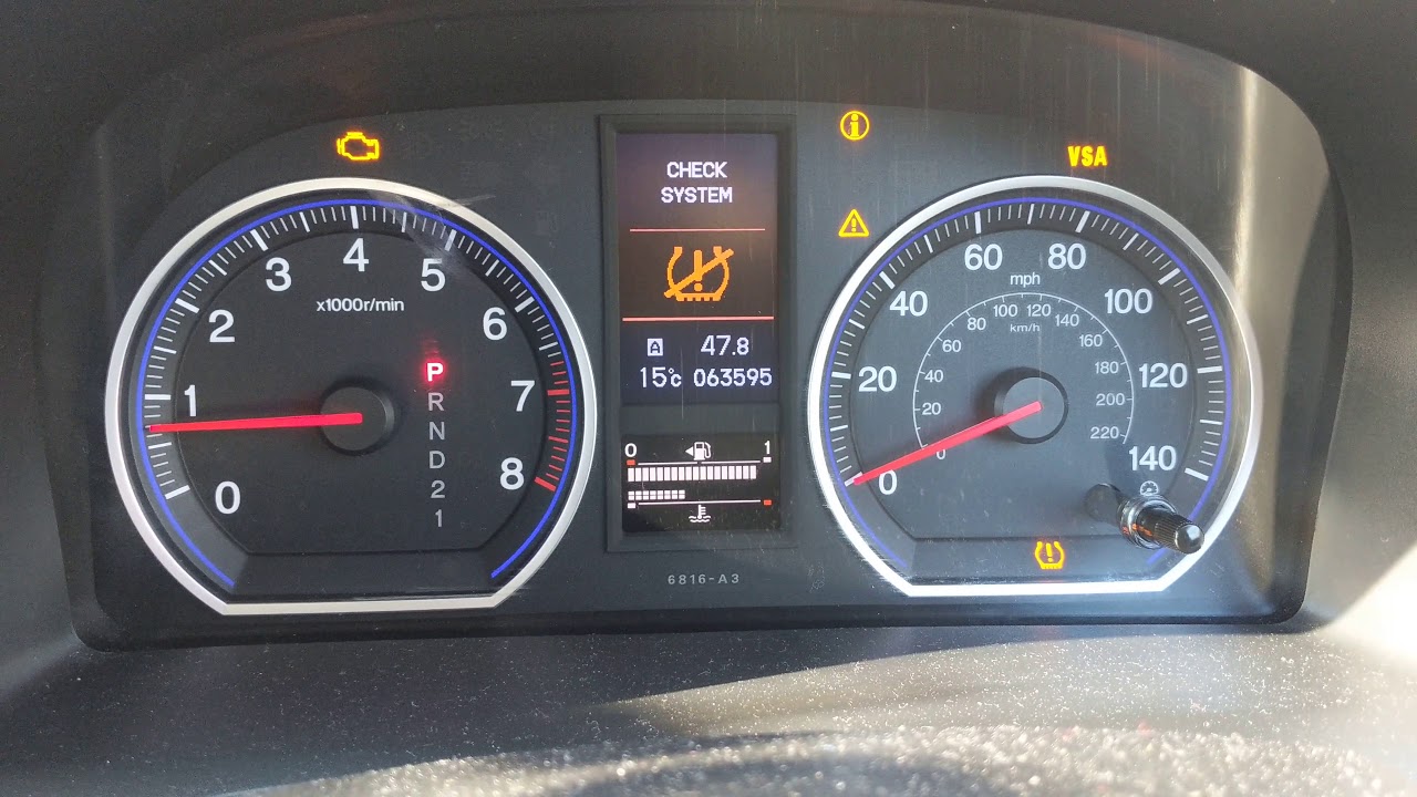 2013 Honda Crv Dash Warning Light Symbols