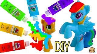 DIY Rainbow Dash My Little Pony - Easy MLP Custom Paint + Clay Craft Video