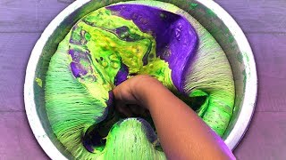 How To Make Colored Dried Crispy Fluffy Slime | Crunchy Fluffy Slime, Slime Ombre Slime