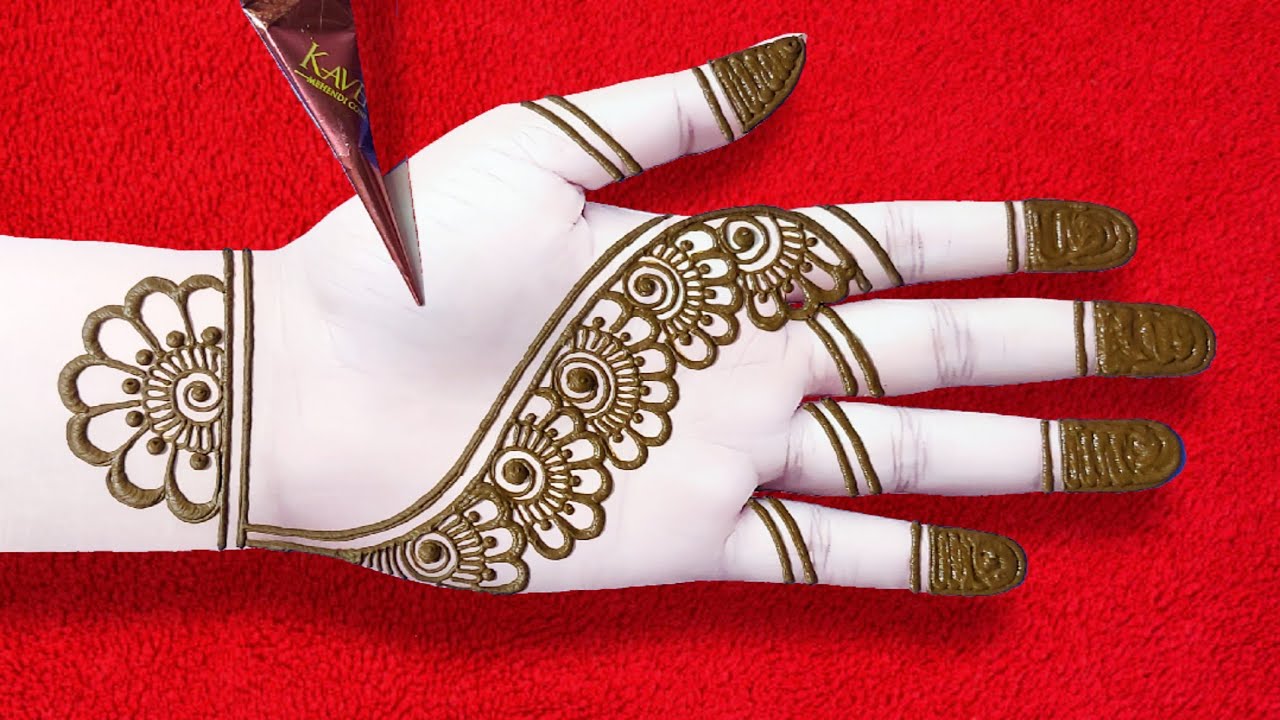 Easy Arabic Mehndi Design Tricks 2021| Front Hand Mehandi Design ...