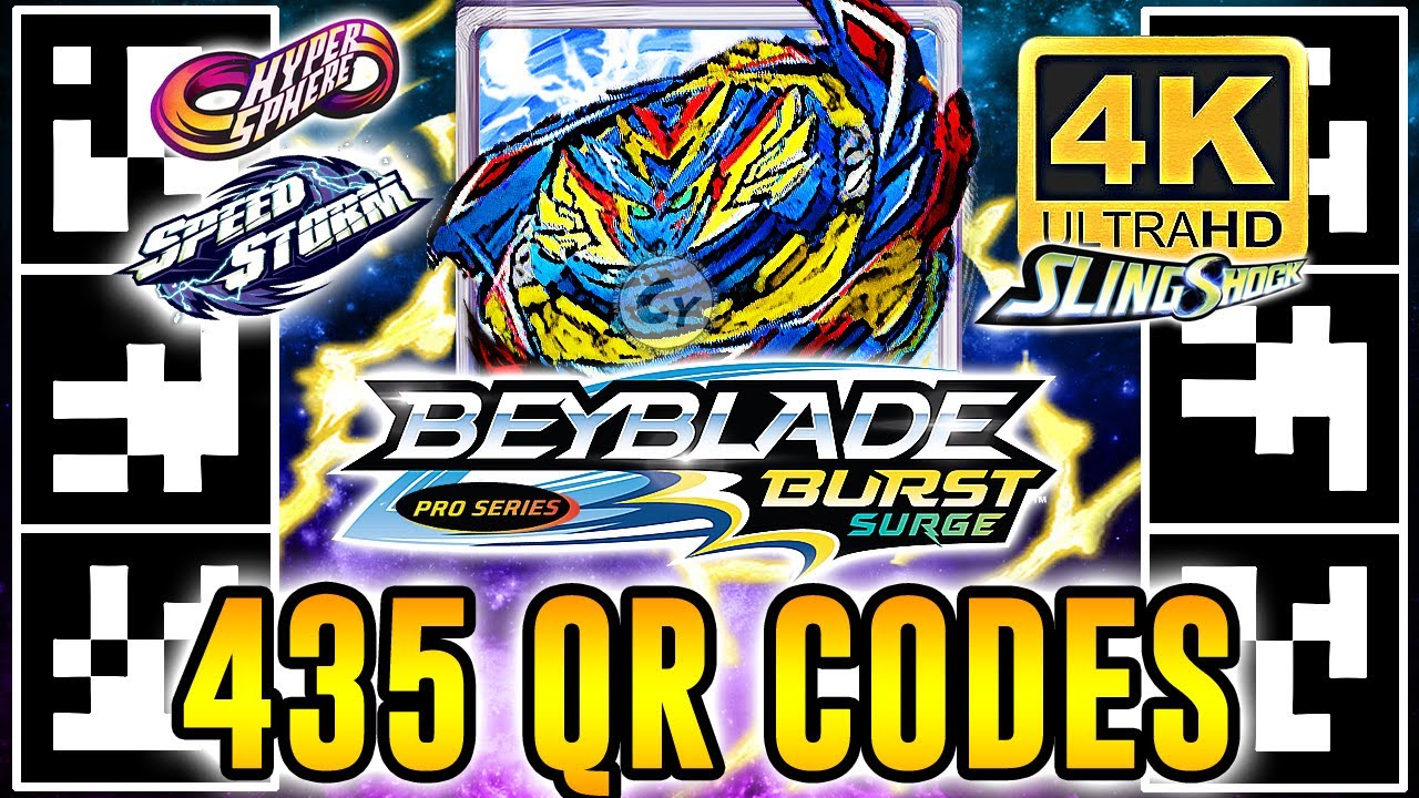 ALL 435 QR CODES BEYBLADE BURST SURGE APP IN 4K! Beyblade Burst QR ...