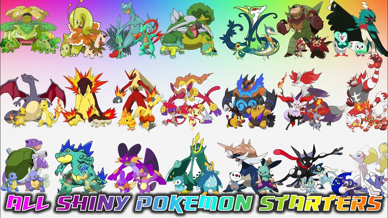 Shiny Starter Evolutions