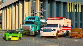 florence the ambulance and ross the race car real city heroes rch videos for children