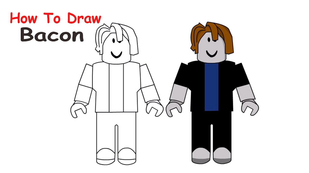 How To Draw Roblox Characters Bacon Step By Step Roblox Drawing | My ...