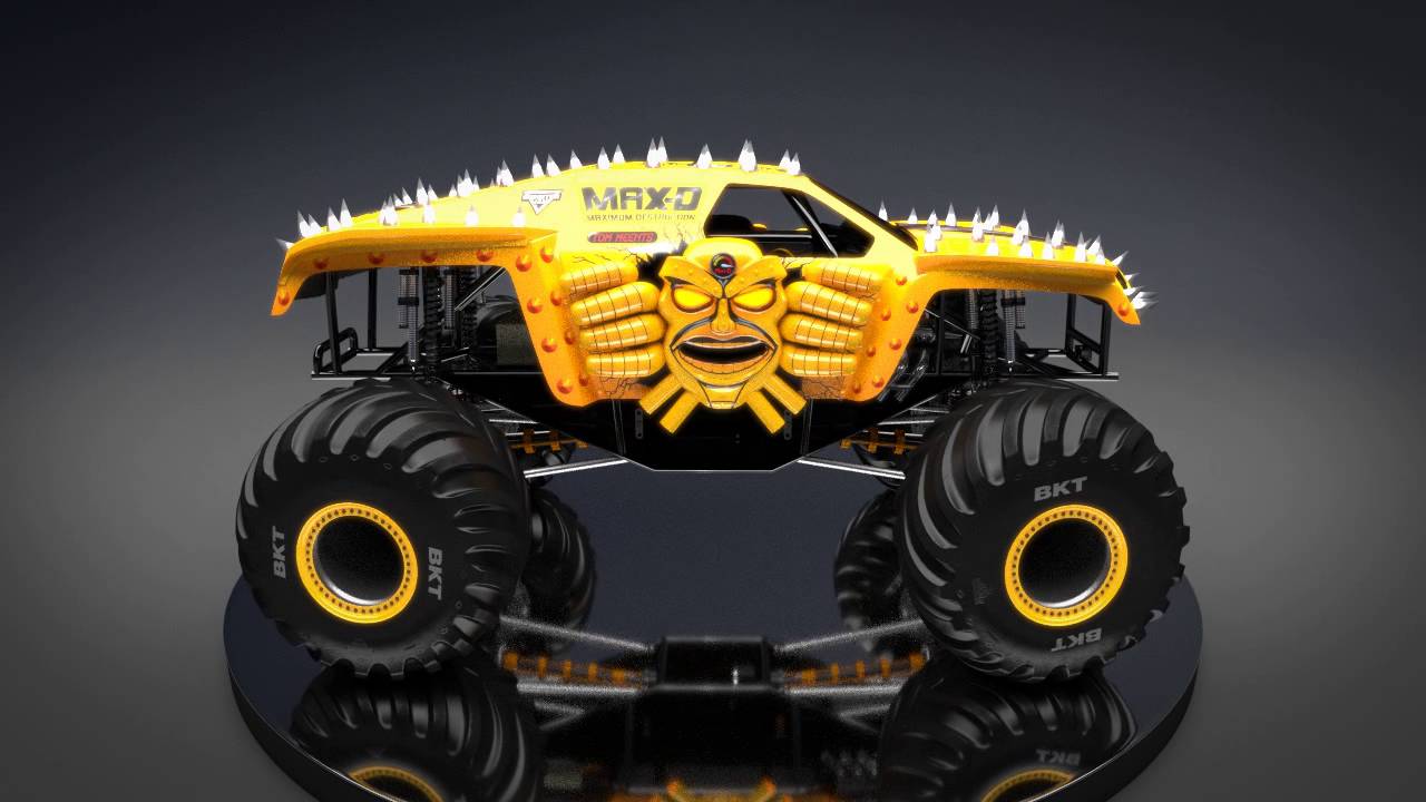 Max-D Yellow - New Look for Monster Jam 2016! - YouTube