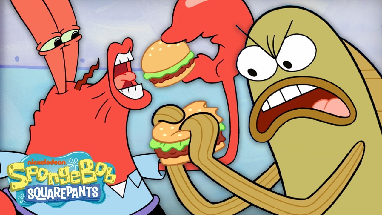 Every Time Somebody ALMOST Ate a Krabby Patty 😲🍔 | SpongeBob - YouTube