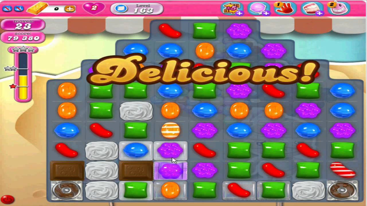 Candy Crush Saga Level 163 - YouTube