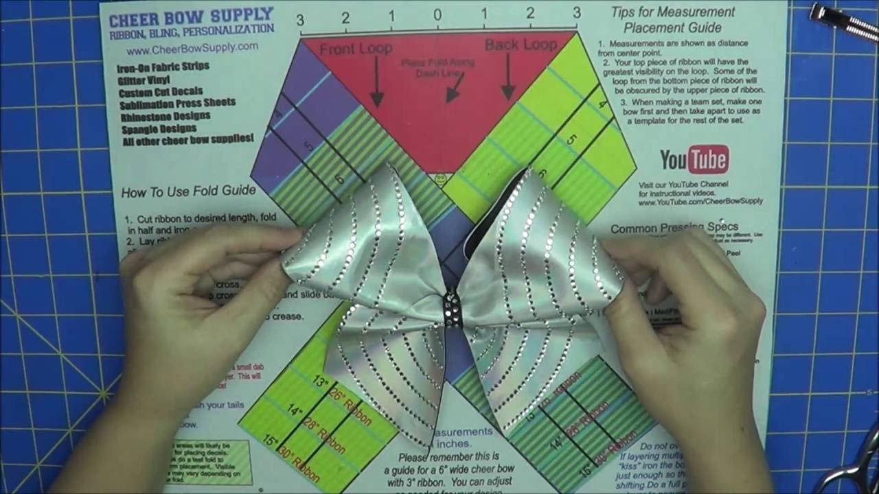 How To Make A Cheer Bow With Rhinestones YouTube