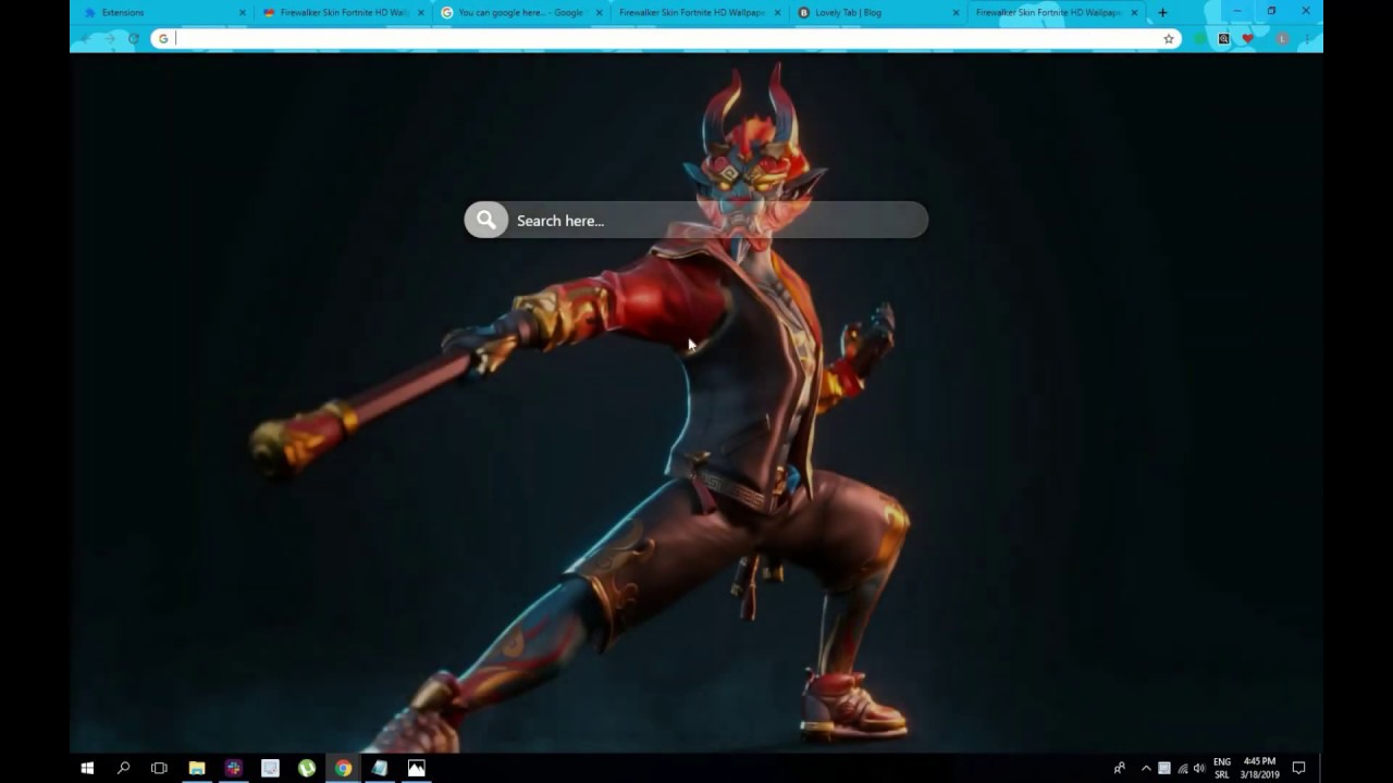 Great Firewalker Skin Fortnite HD Wallpaper New Tab For Chrome - YouTube