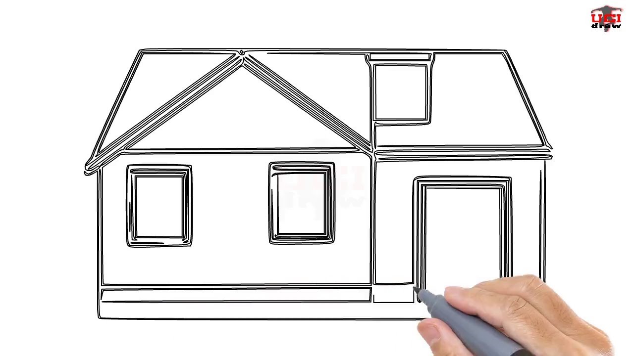 How to Draw a House Step by Step Easy for Beginners Kids 