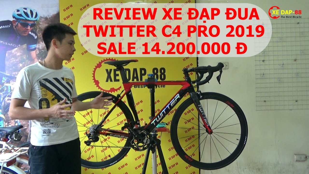 REVIEW Xe Đạp Đua TWITTER C4 PRO 2019 SALE 14TR2 [ XEDAP88.VN ] - YouTube