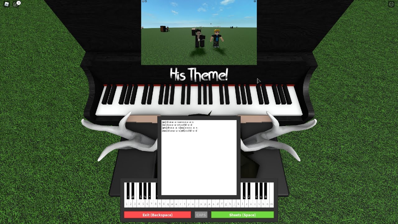 How to play the His Theme on piano! (Roblox) - YouTube