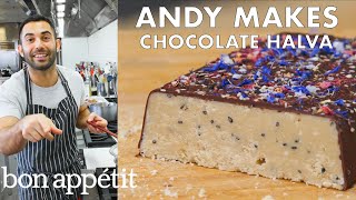 Andy Makes Salted Chocolate Halva | From the Test Kitchen | Bon Apptit