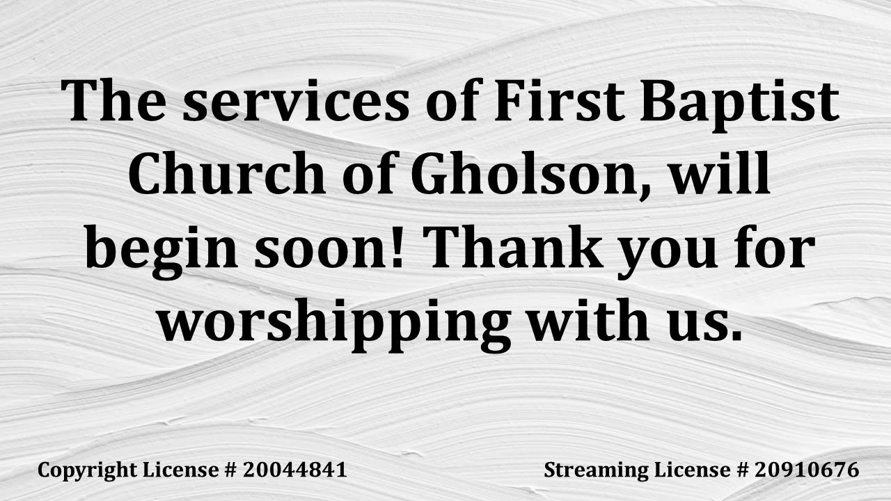 First Baptist Church of Gholson Live Stream - YouTube