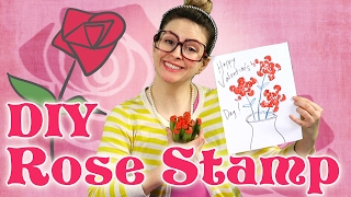 DIY Rose Stamp! - Valentine's Day DIY Part 2 | Arts and Crafts with Crafty Carol