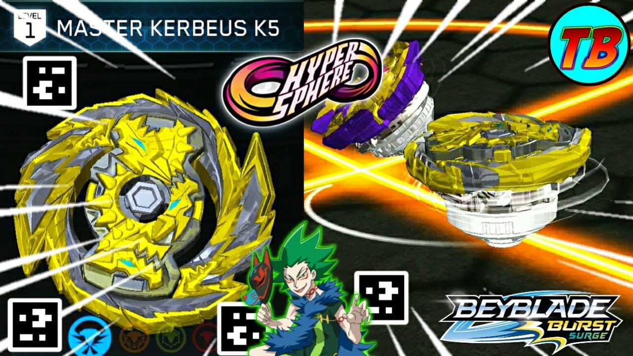 MASTER KERBEUS K5 GAME PLAY ALL KERBEUS QR CODES BEYBLADE BURST SURGE ...