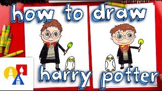 How To Draw A Cartoon Harry Potter And Hedwig