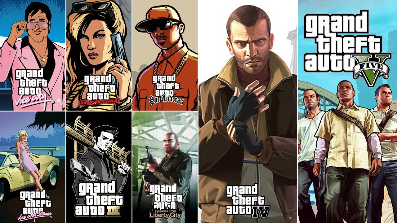 Ps3 All Released Grand Theft Auto Games - YouTube