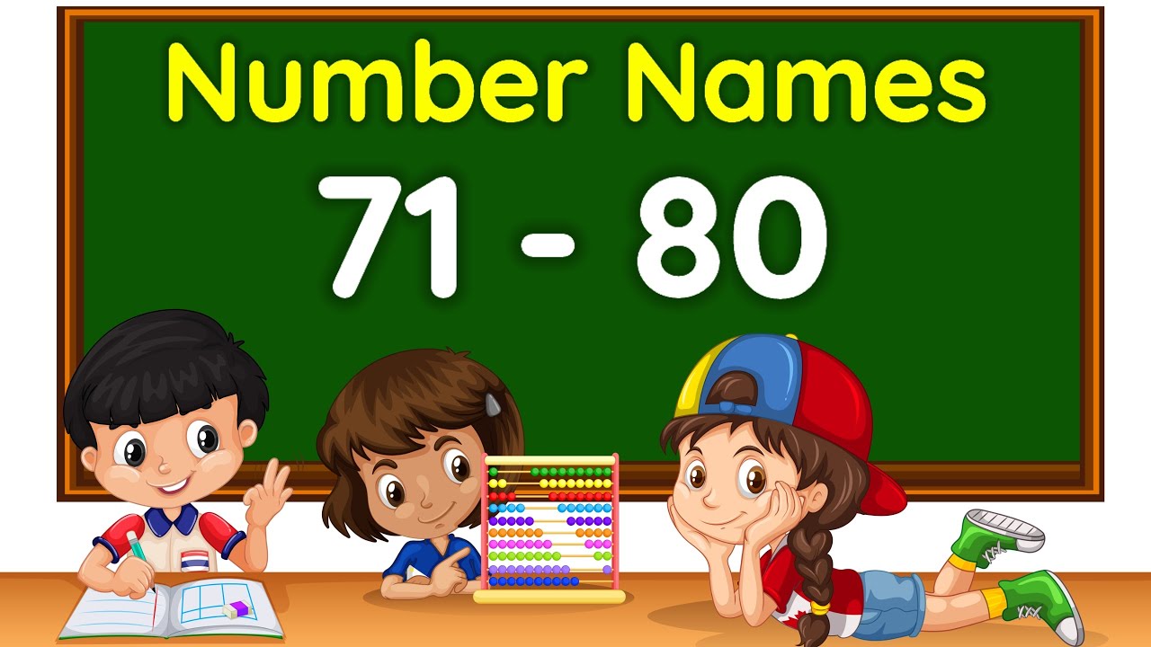 Number names | Number Names 71-80 | Number spelling | Learn Numbers ...