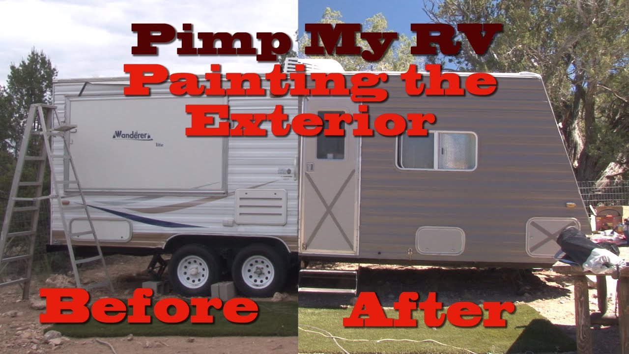 HOW TO PAINT A VINTAGE CAMPER EXTERIOR 1979 Camper Remodel