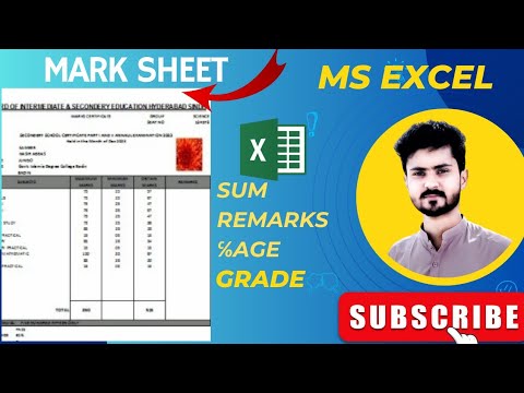 How to create Mark Sheet in MS Excel Step by Step in Ms Excel| How to ...