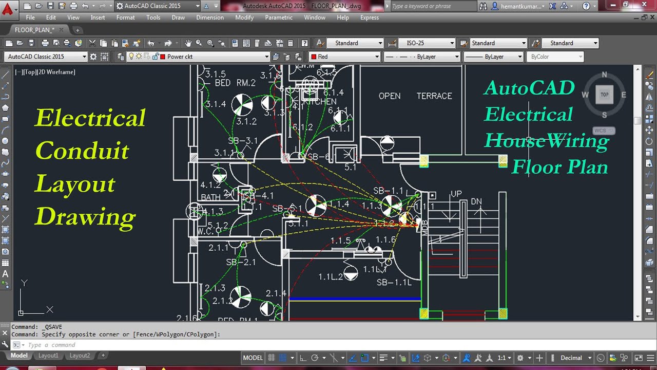 Conduit House Wiring Circuit Diagram image.