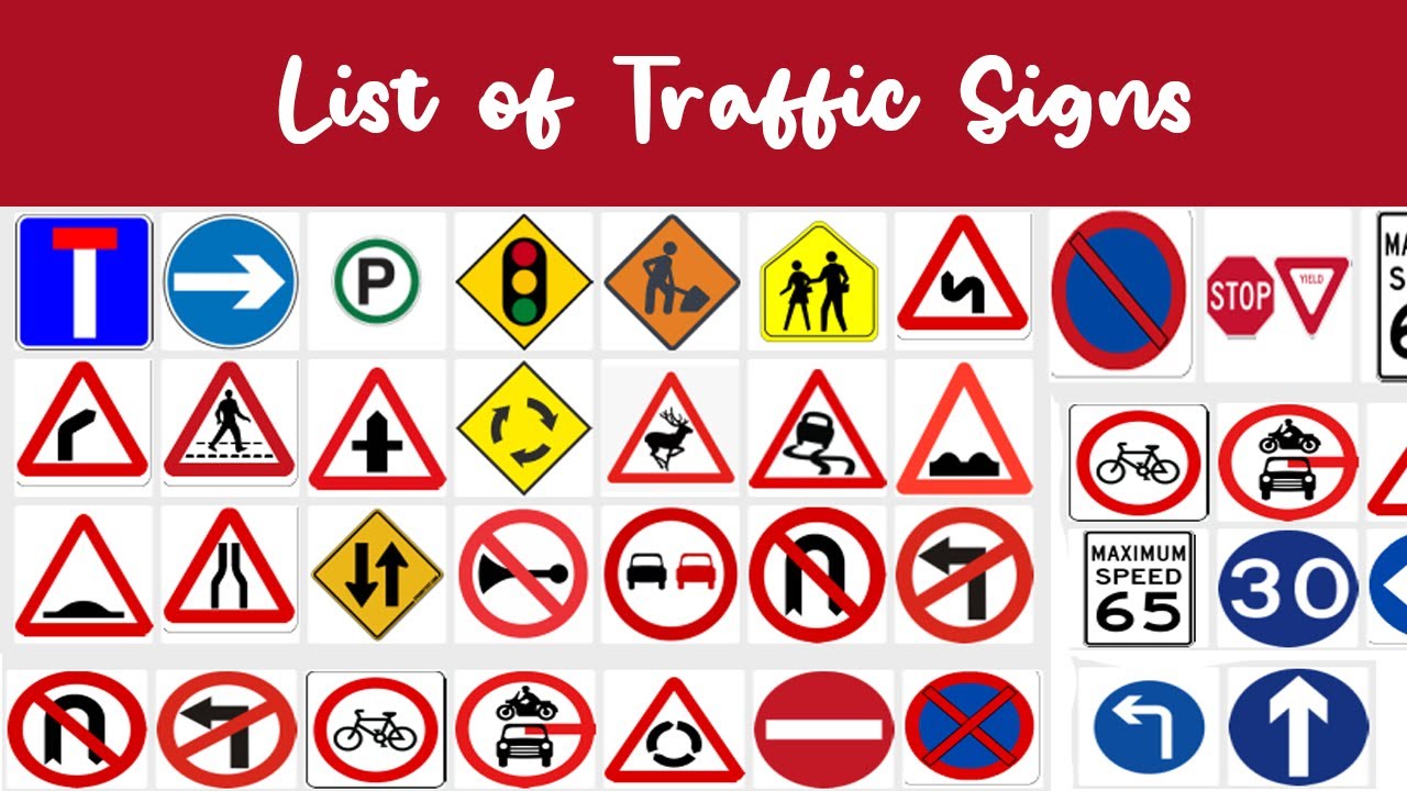 Road Signs And Their Names