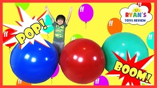 GIANT BALLOON POP SURPRISE TOYS CHALLENGE Disney Cars Toys Thomas & Friends Trains Marvel Superhero