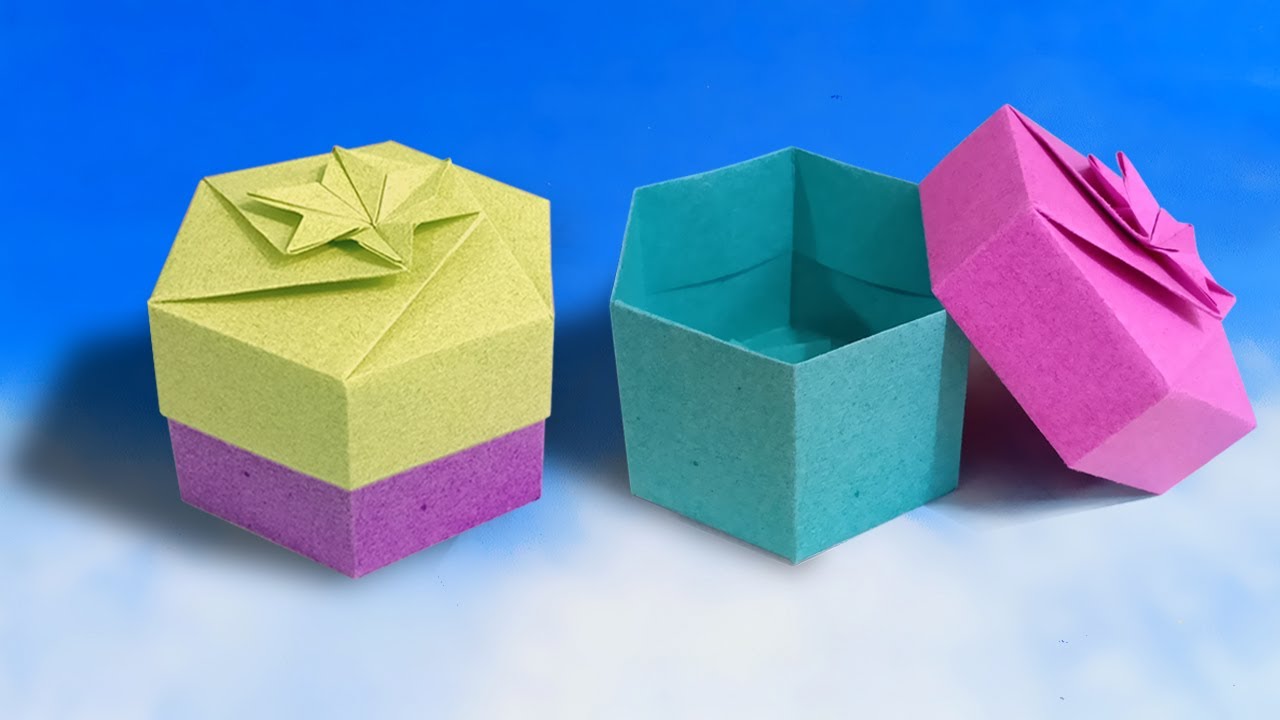 Gấp Hộp Giấy Hộp Quà Hình Lục Giác| Origami Hexagon Box - YouTube