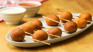 Buffalo Meatball Corn Dogs  Tasty