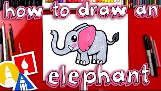 How To Draw A Cartoon Elephant