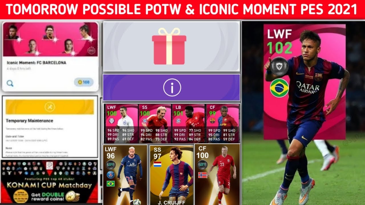 Potw & Iconic Moment Packs: Tinh hoa của bóng đá được thu nhỏ vào các gói cầu thủ đẳng cấp! Hãy xem bức ảnh liên quan đến Potw & Iconic Moment Packs và nhanh chóng sở hữu những phiên bản đặc biệt của các cầu thủ huyền thoại trong PES!