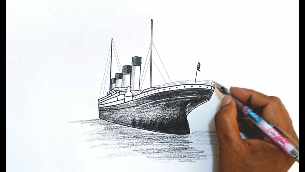 How to Draw the Titanic - YouTube