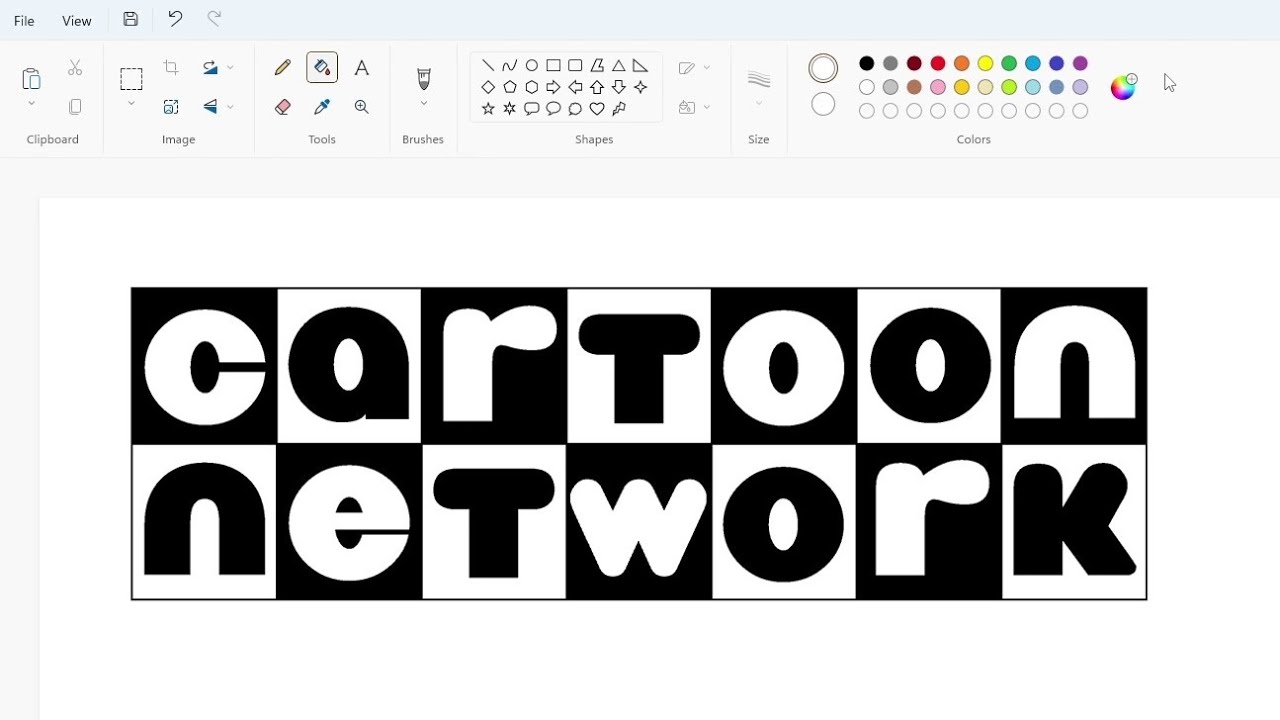 How to draw the Cartoon Network logo with Nickelodeon font using MS ...