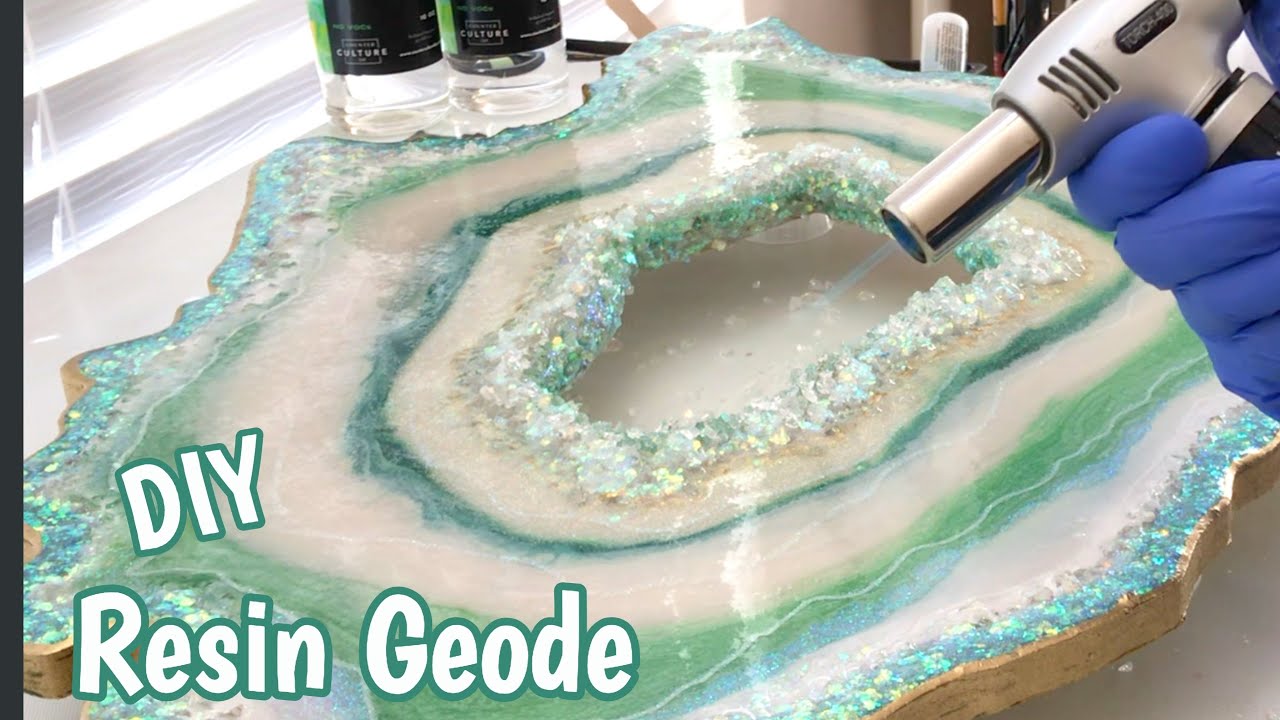 Epoxy Resin Geode Wall Art - Diy - So Fun! - Youtube