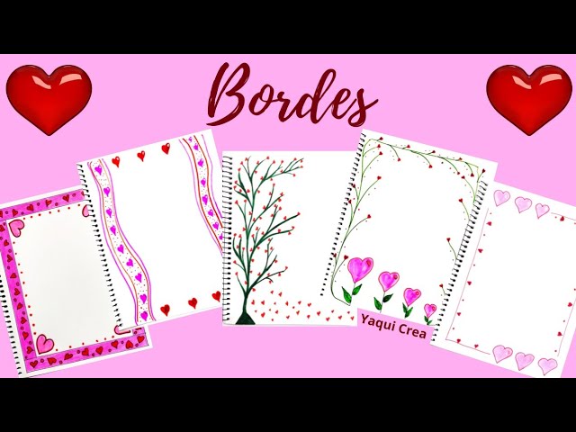 BORDES o Márgenes para Hojas del Día de San Valentín o Día del Amor y la  Amistad ❤ - YouTube