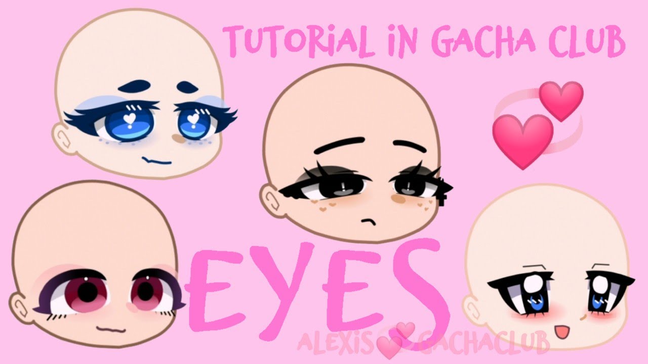 💞how to make aesthetic faces(eyes)👀 in Gacha Club ( part 2) // tutorial ...