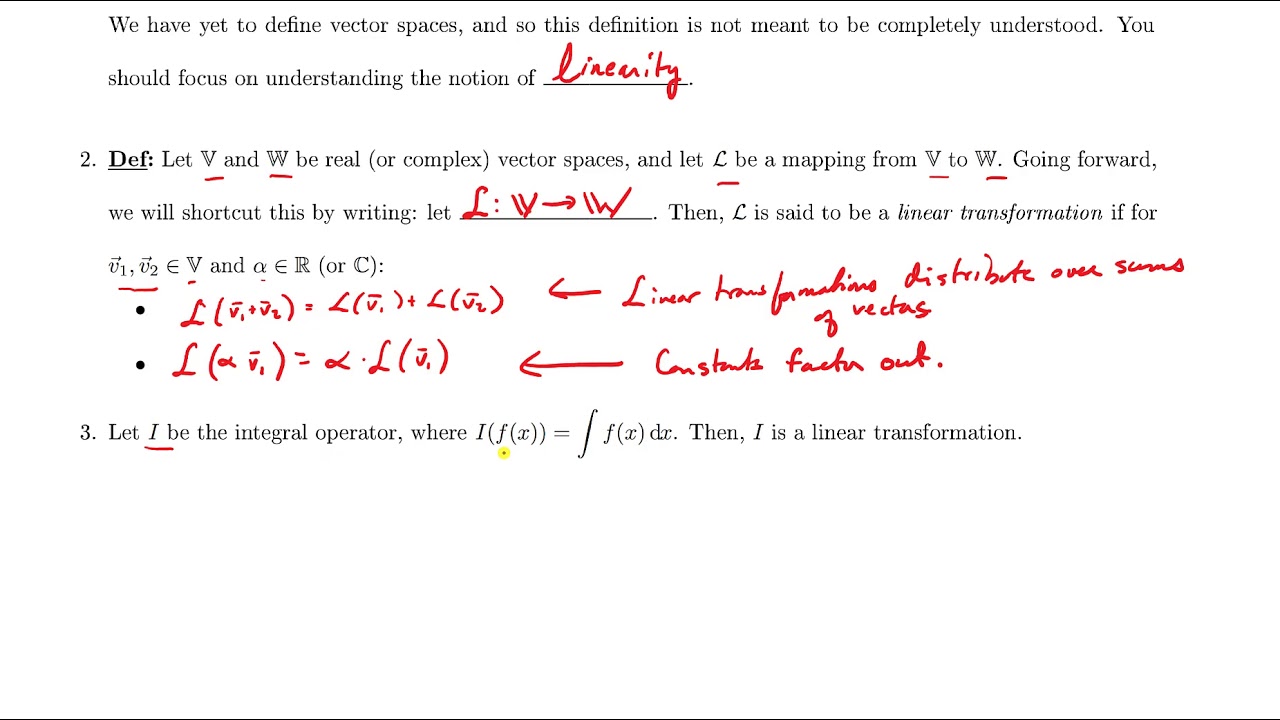 Introduction to Linear Transformations - YouTube