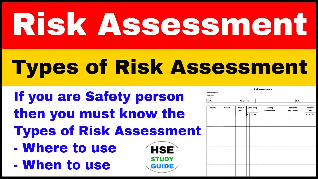 Types of Risk Assessment | Risk Assessment | Different Types of Risk ...