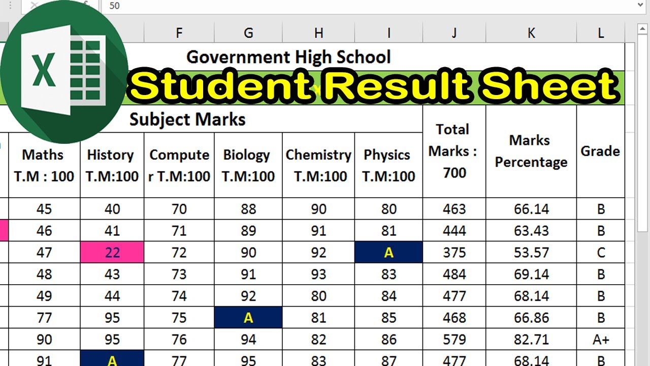 How To Make Marksheet In Ms Excel Youtube | My XXX Hot Girl