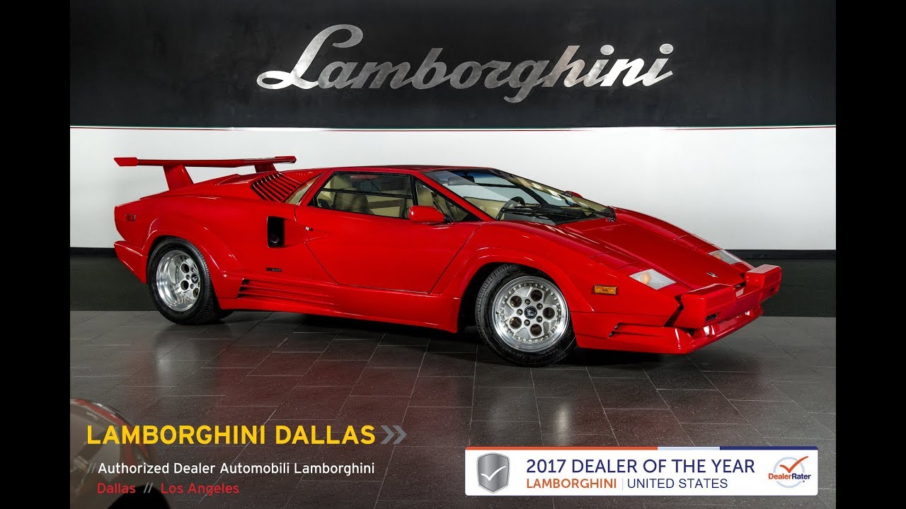 1989 Lamborghini Countach 25th Anniversary Rosso LC479 - YouTube