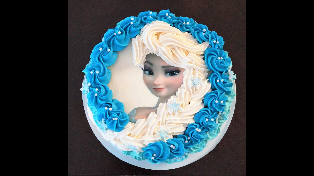 Cake decorating tutorial | How to make Elsa buttercream cake ...