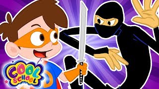 Ninjas Attack Cool School! Drew VS Ninjas! | A Stupendous Drew Pendous Superhero Story