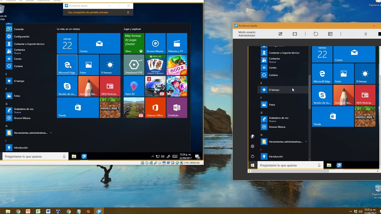 Escritorio remoto Windows 10 - YouTube