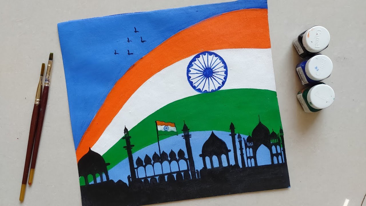 Independence Day Drawing Easy Step By Step Republic Day Drawing Ideas ...