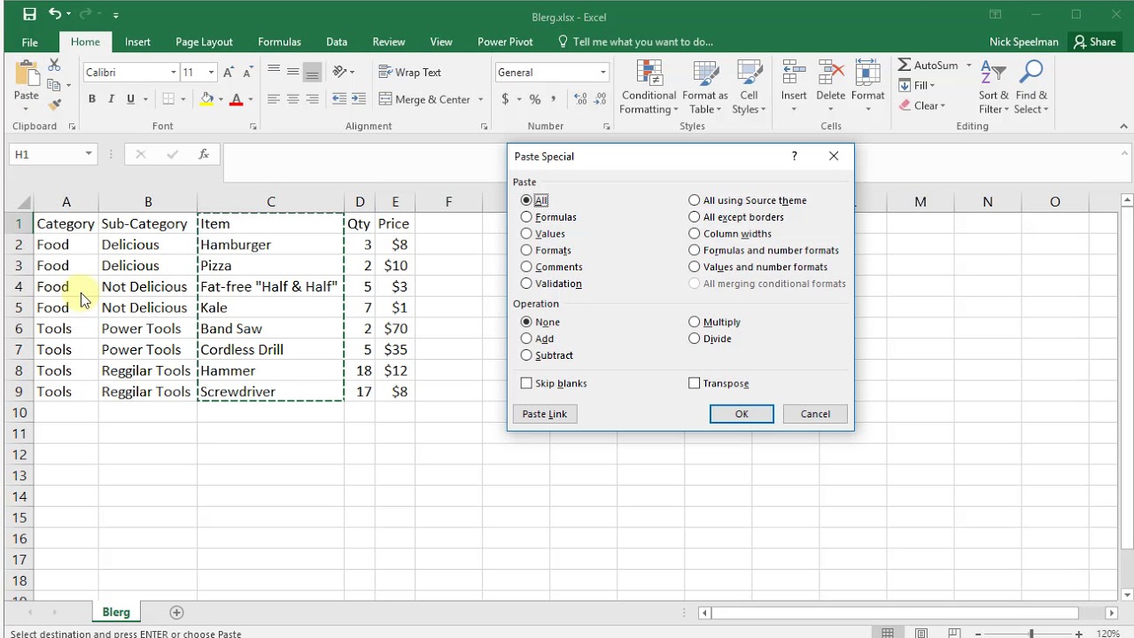 How to Convert Columns into Rows (And Vice Versa) in Excel - YouTube