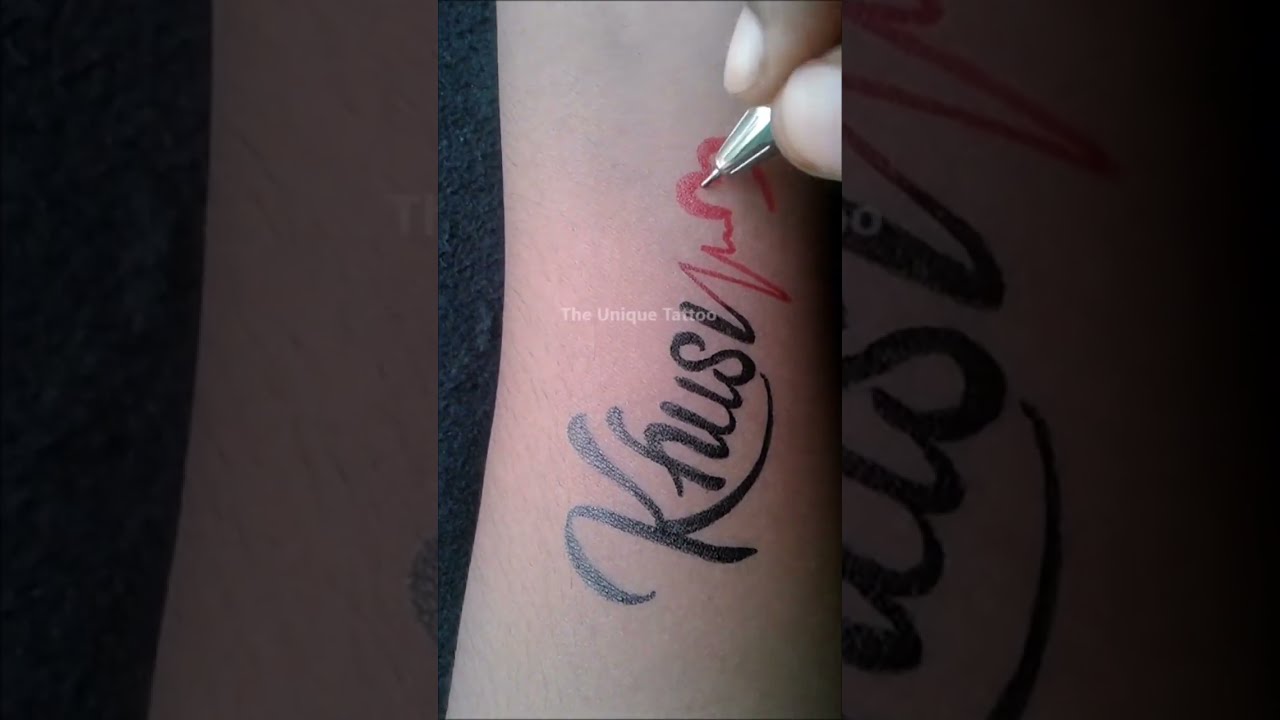 Khushi Name Tattoo  YouTube