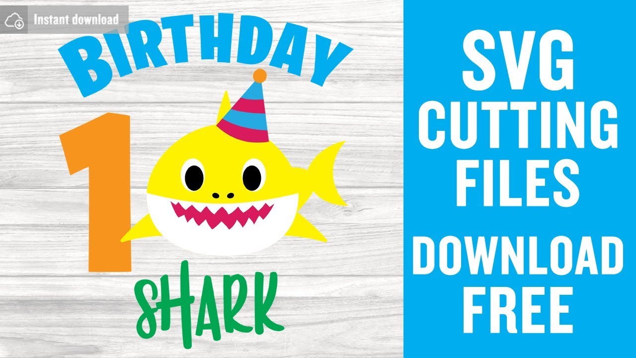 Download Shark 1st Birthday SVG Free Cutting Files | Baby Shark Svg ...