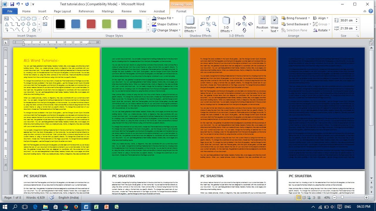 How to print word document in color - universeluli