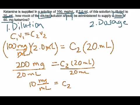 Dilution and dosage problem - YouTube